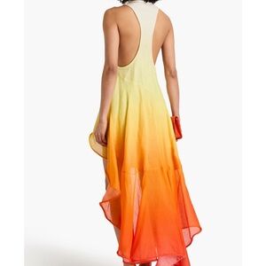 Zimmermann Gradient Yellow to Orange High Low Dress